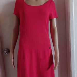 Chanel Pink Dress 2010 hort sleeves dress Made In France US SIZE 10=12